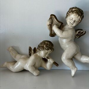 Vintage Angel Cherub Wall Decor Art